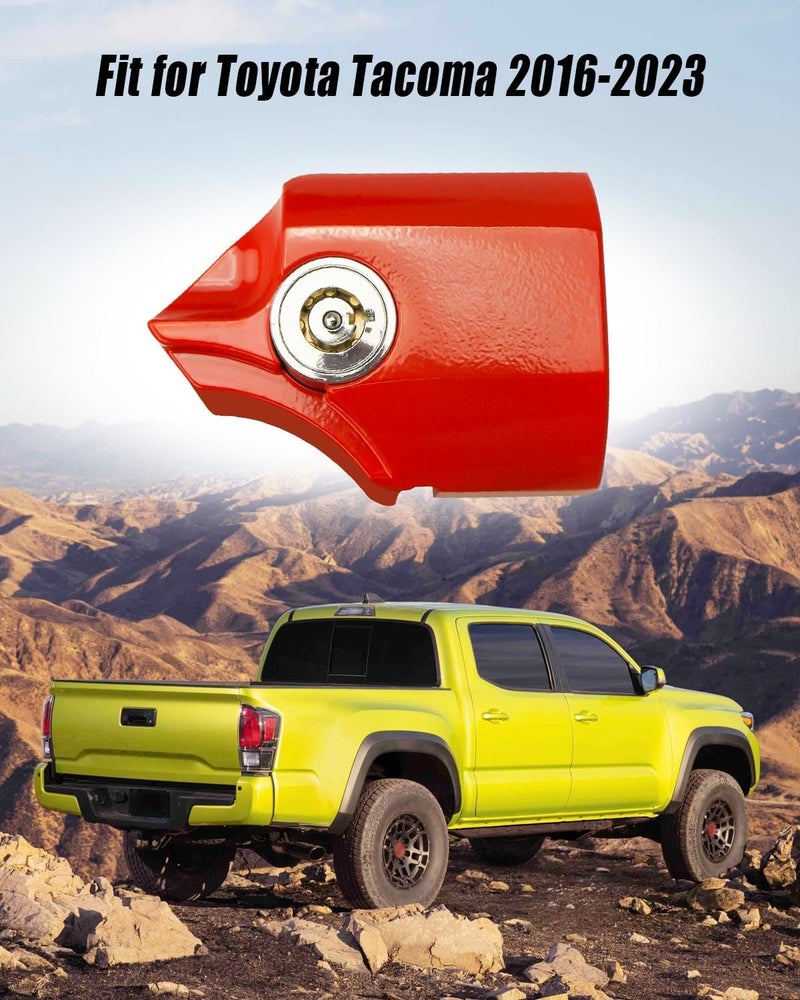 Tavaski Tailgate Anti-Theft Lock Compatible with Toyota Tacoma 2016 2017 2018 2019 2020 2021 2022 2023 Truck Bed Tailgate Lock with Keys Made by Zinc Alloy - Red - Image 5
